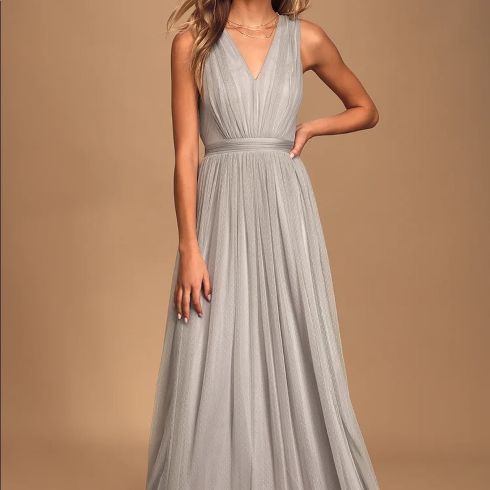 Grey Bridesmaids Dress
